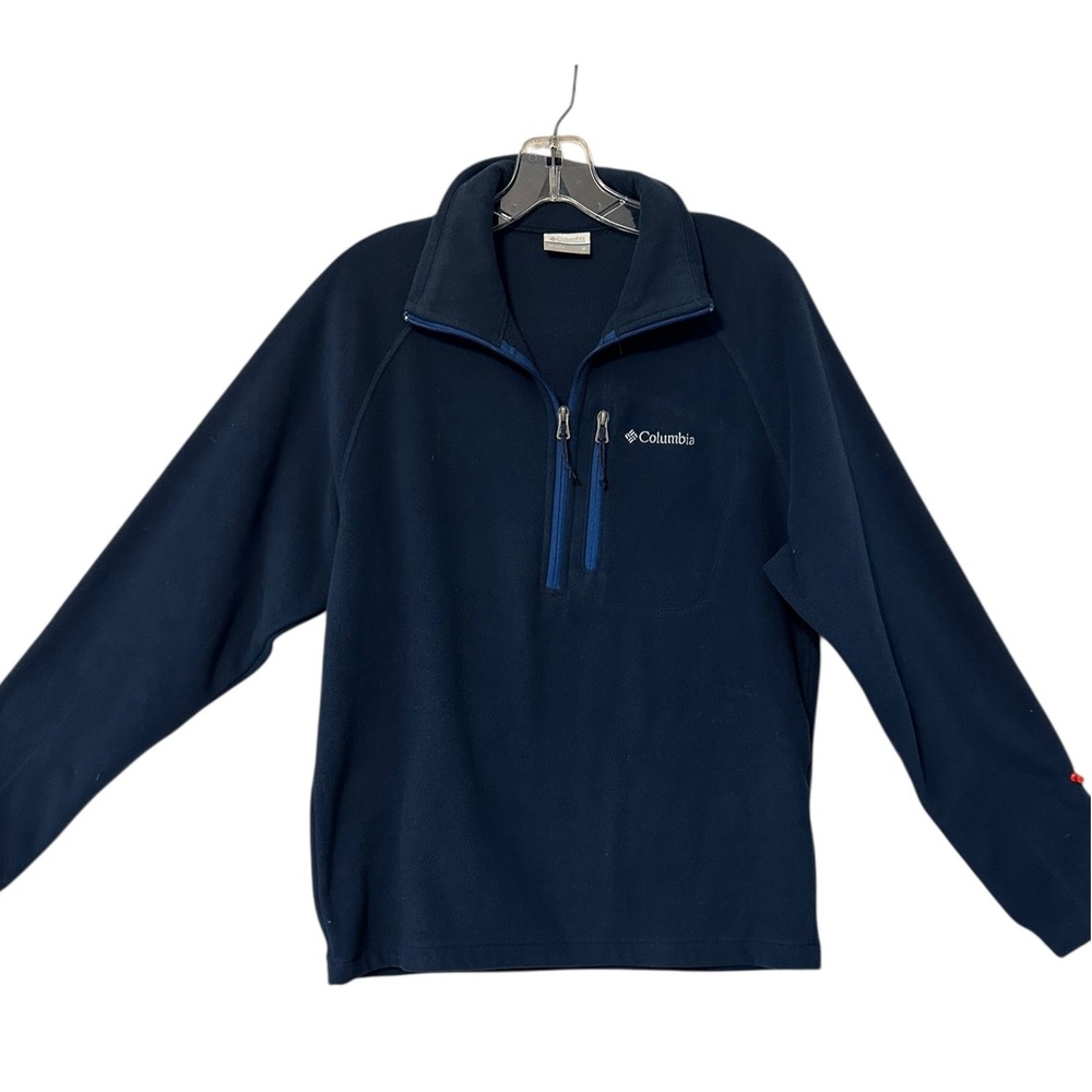Columbia Men's Navy‎ Blue Fleece 1/4 Zip Pullover Sweatshirt Size M